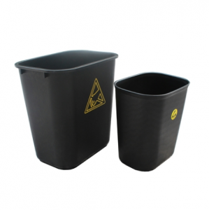 Recyclage 15L rond noir ESD Bacs de déchets en plastique pour une utilisation en extérieur
